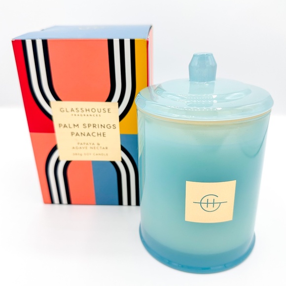 Glasshouse Fragrances Palm Springs Panache Papaya & Agave Nectar Soy Candle - Picture 1 of 5